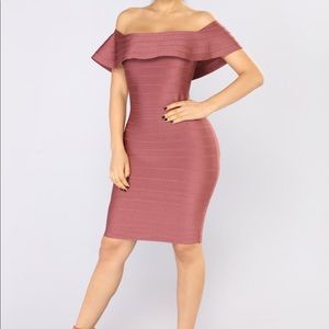 Unforgettable Bandage Dress - Rose Brown